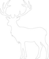caribou contour silhouette vecteur