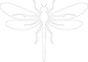 libellule contour silhouette vecteur