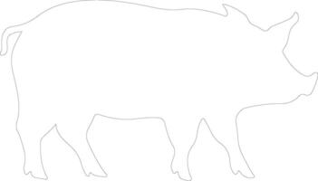 porc contour silhouette vecteur