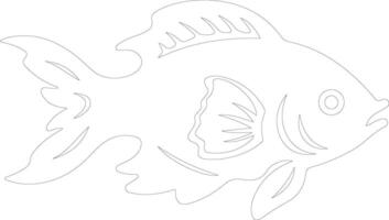 poisson-poisson contour silhouette vecteur