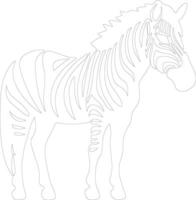 quagga contour silhouette vecteur