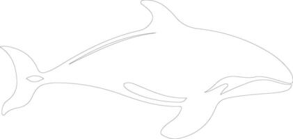 baleine contour silhouette vecteur