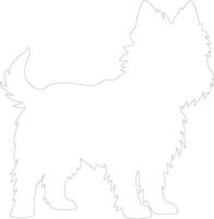 cairn terrier contour silhouette vecteur