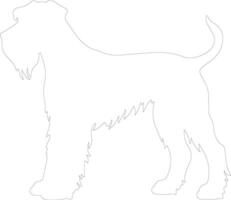 géant schnauzer contour silhouette vecteur