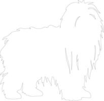 komondor contour silhouette vecteur