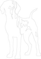redbone coonhound contour silhouette vecteur