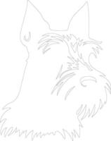 Écossais terrier contour silhouette vecteur