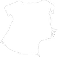 Staffordshire taureau terrier contour silhouette vecteur