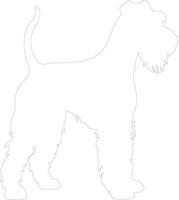 gallois terrier contour silhouette vecteur