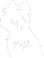 Affenpinscher contour silhouette vecteur