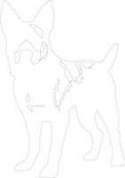 australien bétail chien contour silhouette vecteur