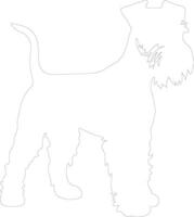 gallois terrier contour silhouette vecteur