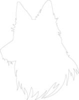Belge chien de berger contour silhouette vecteur