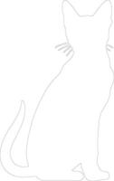 tonkinois chat contour silhouette vecteur