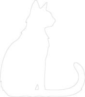 égéen chat contour silhouette vecteur