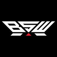 bsw lettre logo vecteur conception, bsw Facile et moderne logo. bsw luxueux alphabet conception