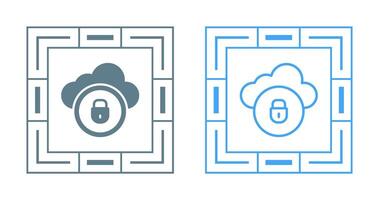 icône de vecteur de sécurité cloud