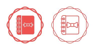 carnet avec ruban vecteur icône