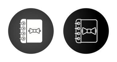 carnet avec ruban vecteur icône