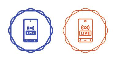 icône de vecteur de diffusion en direct