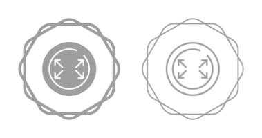 plein écran cercle vecteur icône