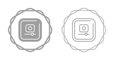 vidéo record carré vecteur icône