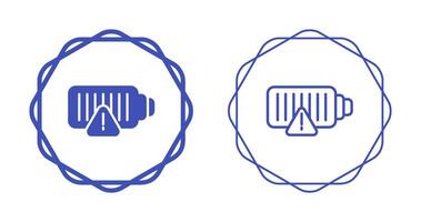 icône de vecteur de batterie faible