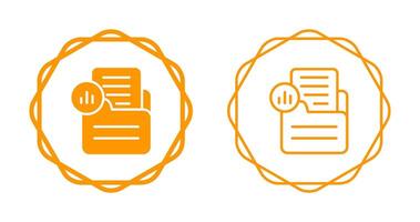 document analytique vecteur icône