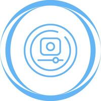 vidéo record cercle vecteur icône