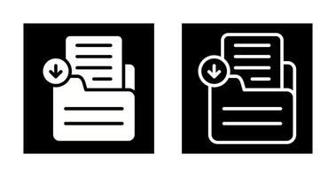 icône de vecteur de téléchargement de document