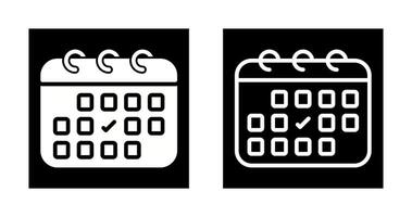 calendrier avec coche vecteur icône