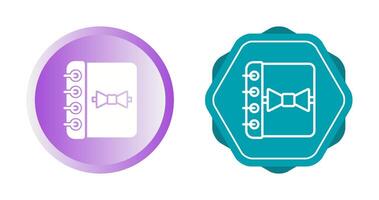 carnet avec ruban vecteur icône