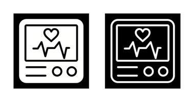 icône de vecteur de moniteur de fréquence cardiaque