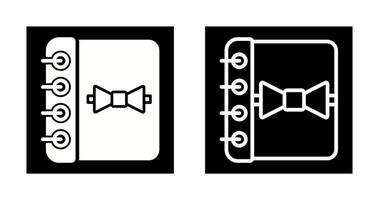 carnet avec ruban vecteur icône