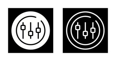 la musique égaliseur cercle vecteur icône