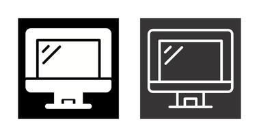 icône de vecteur de moniteur d'ordinateur