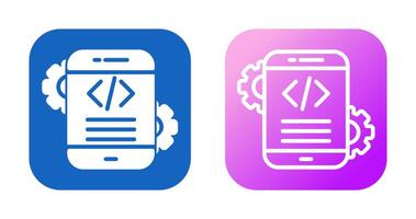 mobile app développement vecteur icône