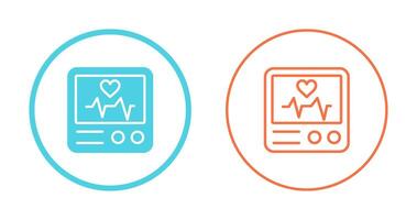 icône de vecteur de moniteur de fréquence cardiaque