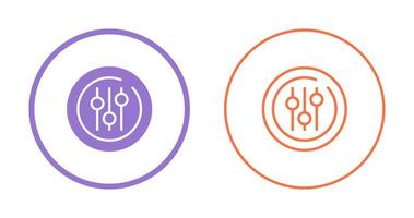 l'audio égaliseur cercle vecteur icône