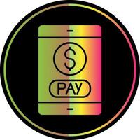 mobile Paiement glyphe dû Couleur icône vecteur