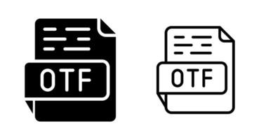 otf vecteur icône