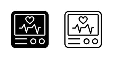 icône de vecteur de moniteur de fréquence cardiaque