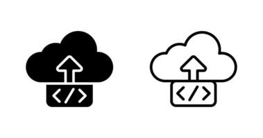 nuage déploiement vecteur icône