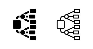 réseau diagramme vecteur icône