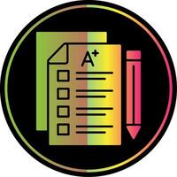 examen glyphe dû Couleur icône vecteur