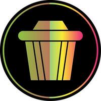 recycler poubelle glyphe dû Couleur icône vecteur
