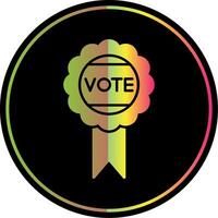 voter badge glyphe dû Couleur icône vecteur