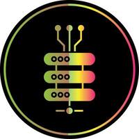 Les données réseau glyphe dû Couleur icône vecteur