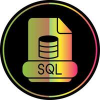 sql glyphe dû Couleur icône vecteur