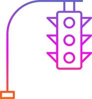 icône de gradient de ligne de feux de circulation vecteur